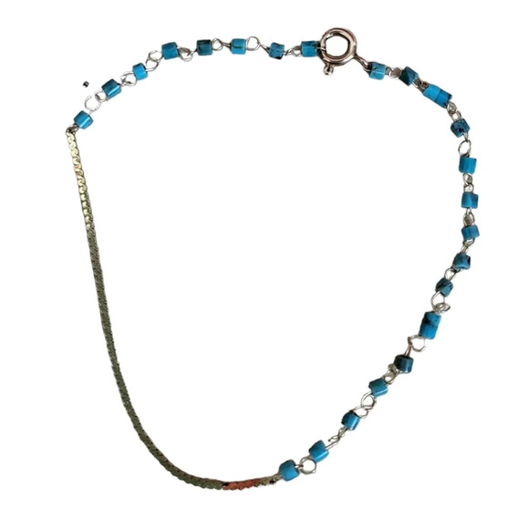 Dainty 14k Gold Turquoise Bracelet - Picture 1 of 2